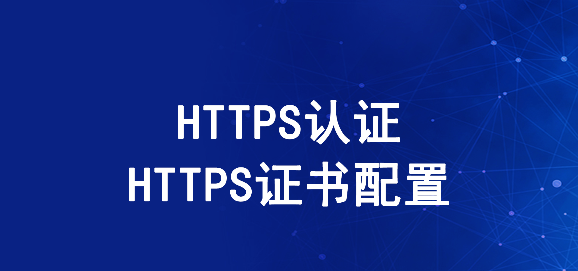 HTTPS认证 HTTPS配置 证书配置 SSL证书 CA证书-1